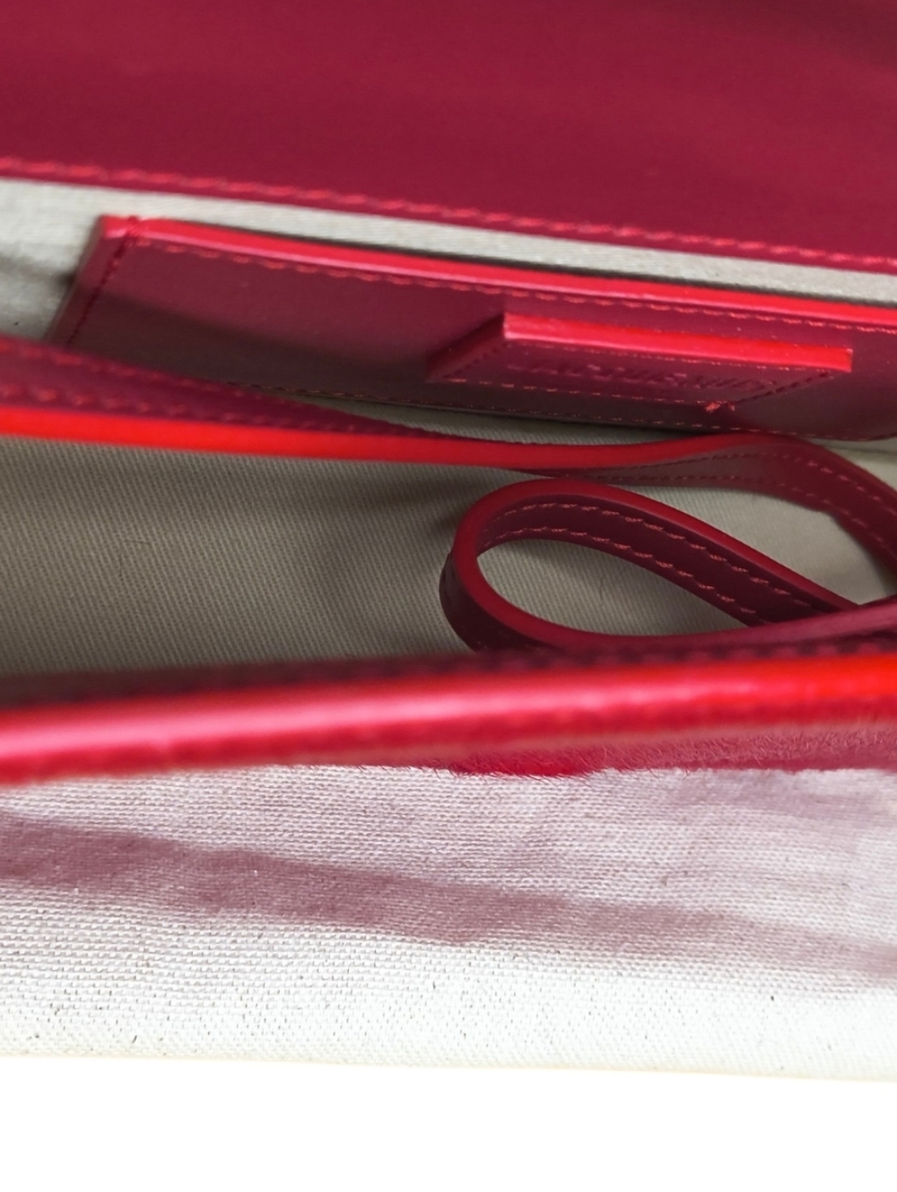NEW Jacquemus Le Bambino Long Red Shoulder Bag With COA Dust Bag + Strap- medium - Picture 9 of 14